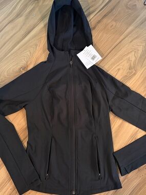 Beyond Yoga Black Hooded Zip Jacket
